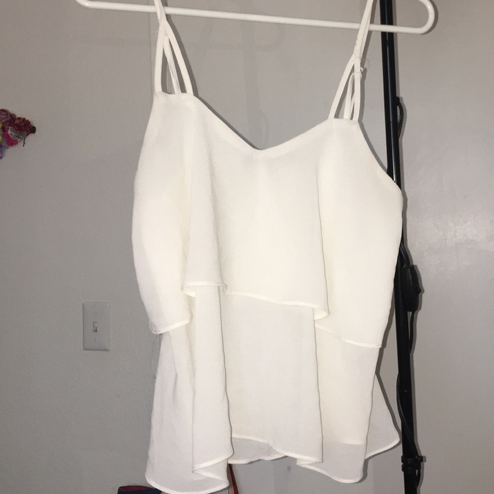 White cropped tank top